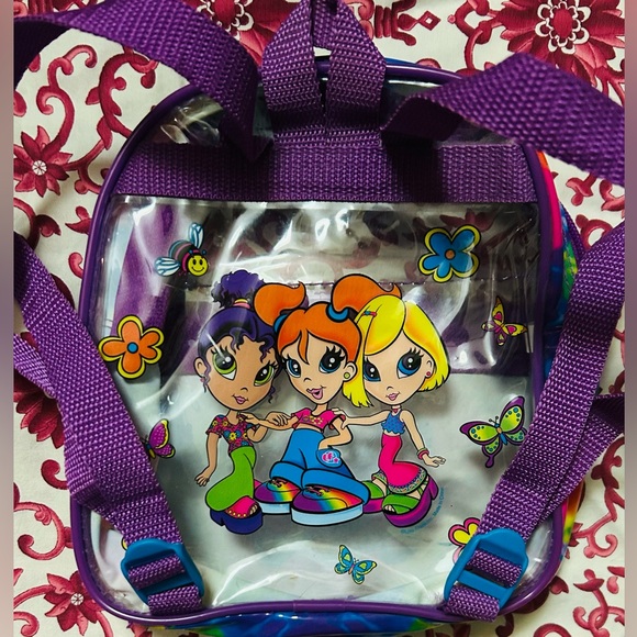 Lisa Frank Y2K vintage clear rainbow tie dye backpack bag 90’s - Picture 2 of 2